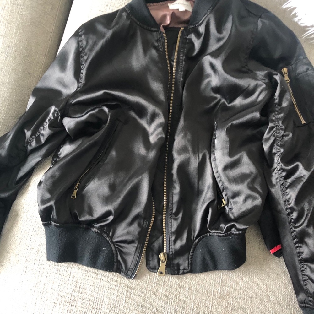 Silk bomber jacket